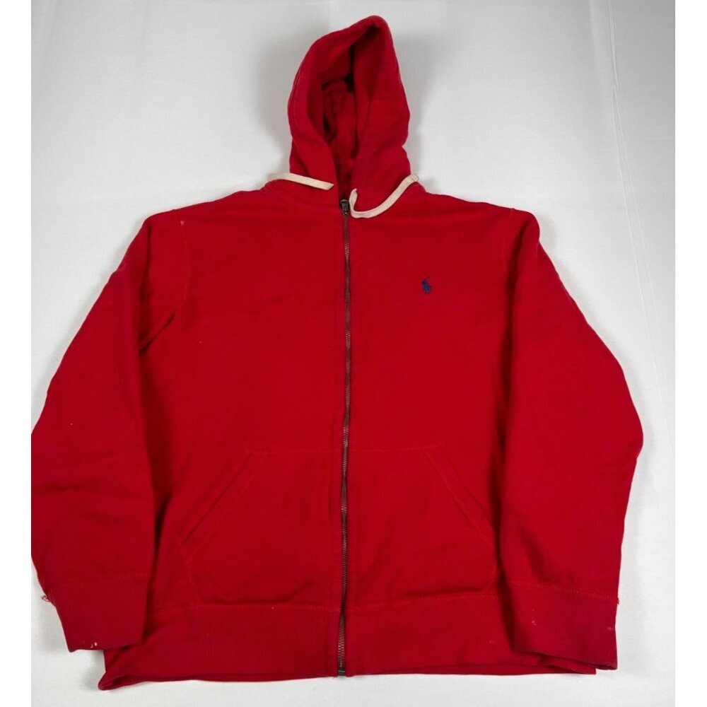 Polo Ralph Lauren Mens XL Red Full Zip Hoodie Pony Logo
